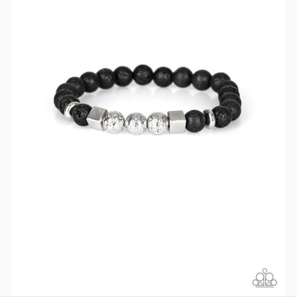 Bracelets Bundle of Three Silver Multi Leather Black Bead Adjustable Unisex - Picture 6 of 6